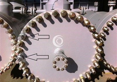 BoltShield caps on heat exchangers